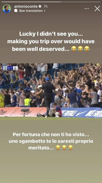 Antonio Conte žinutė | Instagram.com nuotr