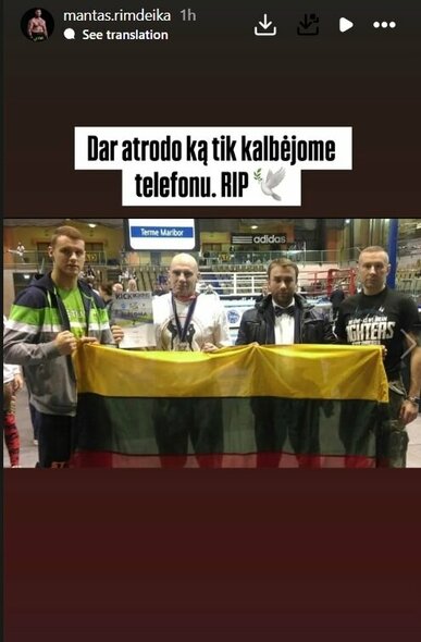 Manto Rimdeikos žinutė | Instagram.com nuotr