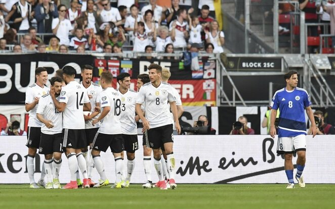 Vokietijos  – San Marino rungtynių akimirka | Scanpix nuotr.