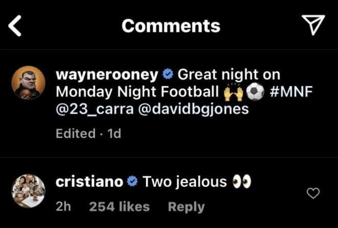 Cristiano Ronaldo komentaras | Instagram.com nuotr