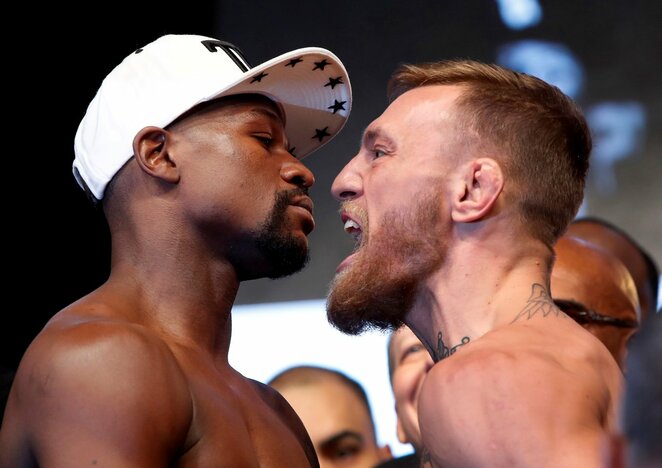 Floydas Mayweatheris ir Conoras McGregoras | Scanpix nuotr.