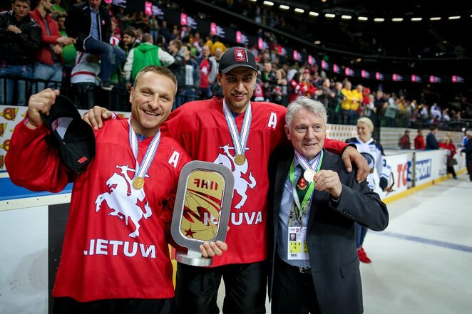 Darius Kasparaitis, Dainius Zubrus ir Berndas Haake | hockey.lt nuotr.