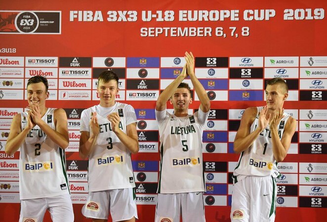 Lietuvos jaunių 3x3 krepšinio rinktinė Europos čempionate | FIBA nuotr.