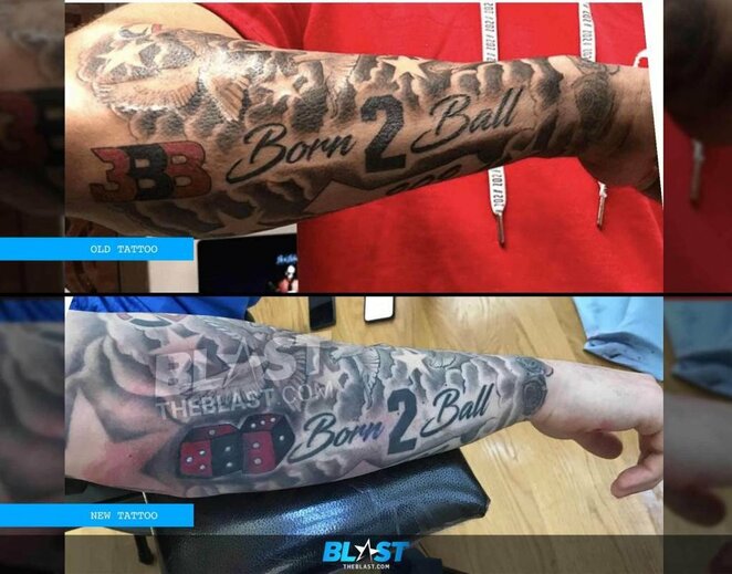 Lonzo Ballas paslėpė tatuiruotę | „Twitter“ nuotr.