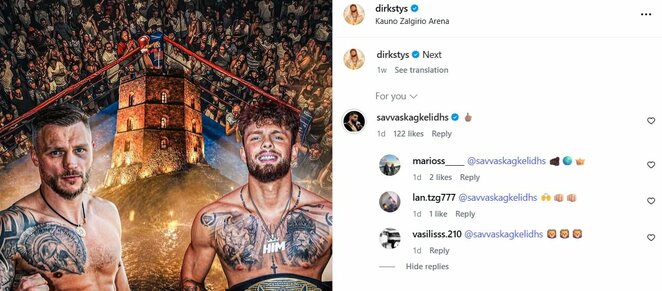 Savvo Kagkelidžio žinutė | Instagram.com nuotr