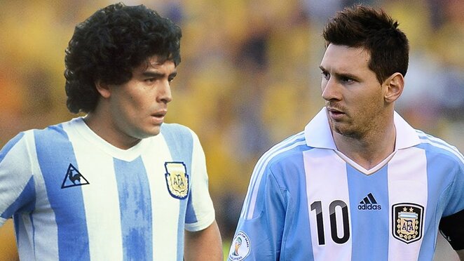 Diego Maradona ir Lionelis Messi | Organizatorių nuotr.