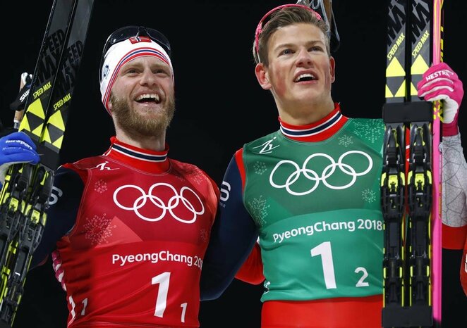 Vyrų slidinėjimo laisvuoju stiliumi komandinio sprinto finalas | Scanpix nuotr.