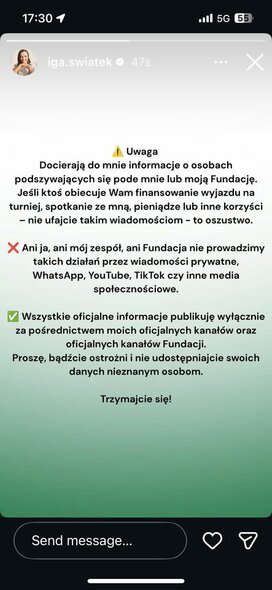 Igos Swiatek story