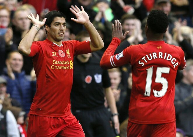 Luisas Suarezas ir Danielis Sturridge’as  | Scanpix nuotr.